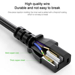 歐規插頭電腦PC電源線3針線，長度：1.8米，1.8米 x 1.5