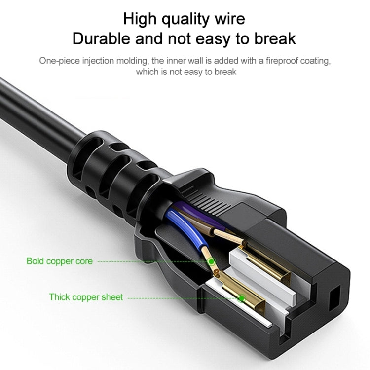 歐規插頭電腦PC電源線3針線，長度：1.8米，1.8米 x 1.5