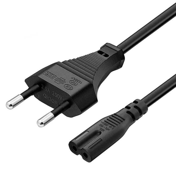 高品質2腳式歐規筆記型電源線，長度：1.5米，2腳式歐規插頭，長度：1.5米