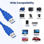USB 3.0 A公對A公AM-AM延長線，長度：3米，長度：1米