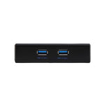 USB 3.0前面板軟碟機槽20針2埠集線器支架線，2埠USB 3.0（黑色）