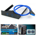 USB 3.0前面板軟碟機槽20針2埠集線器支架線，2埠USB 3.0（黑色）
