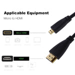 1.5米Micro HDMI轉HDMI 19針線，1.4版本，HDMI公頭，長度：1.5米