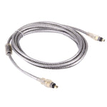 高品質Firewire IEEE 1394 4針公對4針公線，長度：3米（金屬鍍金），4針對4針（3米）