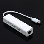 Type-C轉3埠USB及RJ45多功能轉接器，長度：13厘米，3埠USB+RJ45