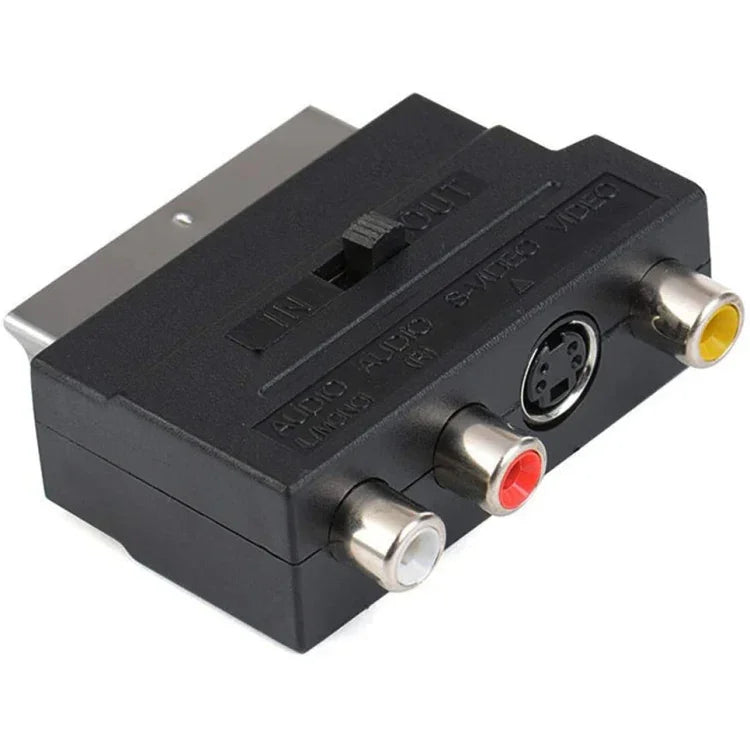 Scart 公對母，帶複合 AV + S-Video 插座，AV + S-Video 金色端口