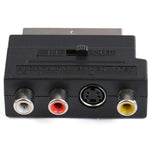 Scart 公對母，帶複合 AV + S-Video 插座，AV + S-Video 金色端口