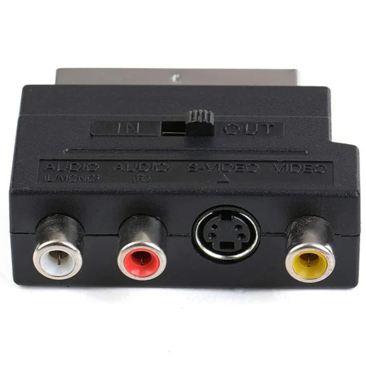 Scart 公對母，帶複合 AV + S-Video 插座，AV + S-Video 金色端口