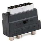 Scart 公對母，帶複合 AV + S-Video 插座，AV + S-Video 金色端口
