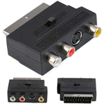 Scart 公對母，帶複合 AV + S-Video 插座，AV + S-Video 金色端口
