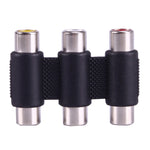 母對母AV 3 RCA音視頻耦合器轉接頭，3 RCA AV母對母