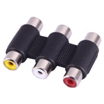 母對母AV 3 RCA音視頻耦合器轉接頭，3 RCA AV母對母