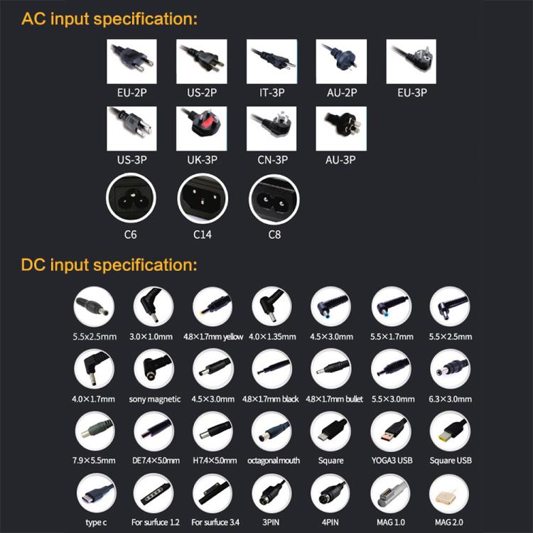 AC 19V 7.9A電源適配器，適用於Acer Aspire 1800，輸出端子：5.5 x 2.5mm，7.9A