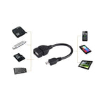 10cm USB A 母頭轉 Micro USB 5 針公頭 OTG 轉接器