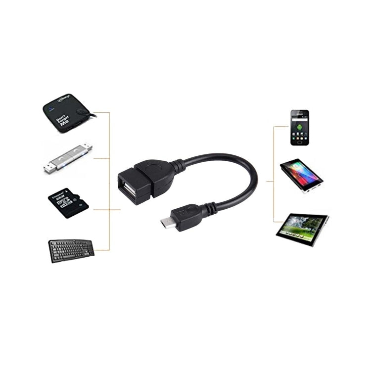 10cm USB A 母頭轉 Micro USB 5 針公頭 OTG 轉接器