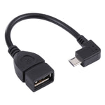 90 度 Micro USB 公頭轉 USB 2.0 AF 轉接線，具 OTG 功能，適用 Galaxy / Nokia / LG / BlackBerry / HTC One X / Amazon Kindle / Sony Xperia 等（40cm）