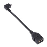 90 度 Micro USB 公頭轉 USB 2.0 AF 轉接線，具 OTG 功能，適用 Galaxy / Nokia / LG / BlackBerry / HTC One X / Amazon Kindle / Sony Xperia 等（40cm）