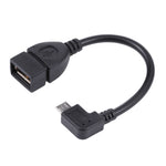 90 度 Micro USB 公頭轉 USB 2.0 AF 轉接線，具 OTG 功能，適用 Galaxy / Nokia / LG / BlackBerry / HTC One X / Amazon Kindle / Sony Xperia 等（40cm）