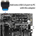 2個USB 3.0母對20針轉接器，轉接器