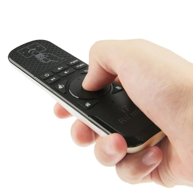 Rii i7 迷你無線空中滑鼠鍵盤遙控器，適用 HTPC / Android TV Box / Xbox360，Rii i7