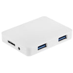 CR-H302鏡面4埠USB 3.0超高速5Gbps集線器+60cm USB 3.0傳輸線，H302白色，H302黑色