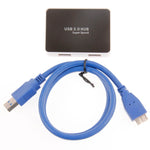 CR-H302鏡面4埠USB 3.0超高速5Gbps集線器+60cm USB 3.0傳輸線，H302白色，H302黑色