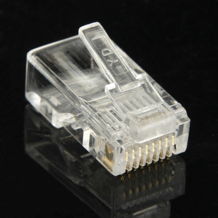 100個/包 RJ45 連接器模組插頭，金色：3u，金色：3u