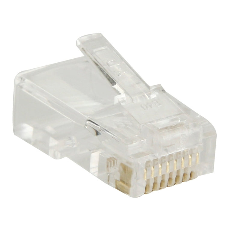 100個/包 RJ45 連接器模組插頭，金色：3u，金色：3u