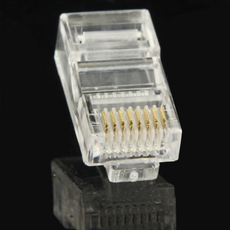 100個/包 RJ45 連接器模組插頭，金色：3u，金色：3u