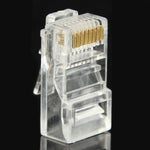 100個/包 RJ45 連接器模組插頭，金色：3u，金色：3u
