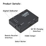 全高清 1080P 3D HDMI 3x1 切換器，附紅外線遙控