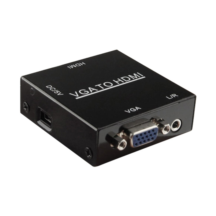 高清 1080P HDMI 迷你 VGA 轉 HDMI 影像縮放盒音頻視頻數位轉換器轉接器，適用 PC / HDTV，高清 1080P