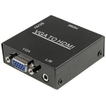 高清 1080P HDMI 迷你 VGA 轉 HDMI 影像縮放盒音頻視頻數位轉換器轉接器，適用 PC / HDTV，高清 1080P