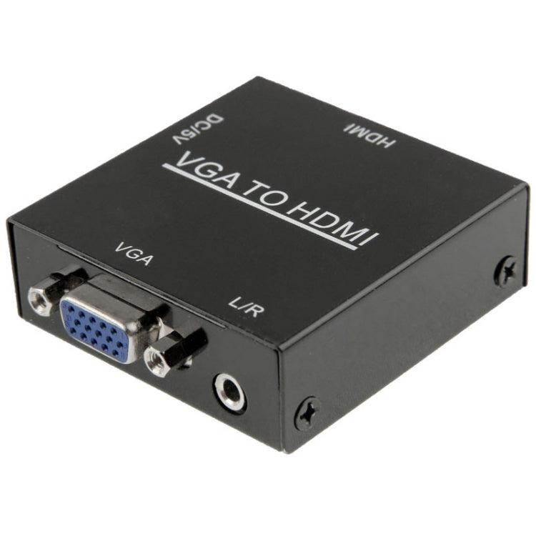 高清 1080P HDMI 迷你 VGA 轉 HDMI 影像縮放盒音頻視頻數位轉換器轉接器，適用 PC / HDTV，高清 1080P