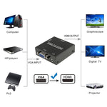 高清 1080P HDMI 迷你 VGA 轉 HDMI 影像縮放盒音頻視頻數位轉換器轉接器，適用 PC / HDTV，高清 1080P