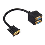 30cm VGA 公頭轉 2 VGA 母頭分配器線纜，VGA 公頭