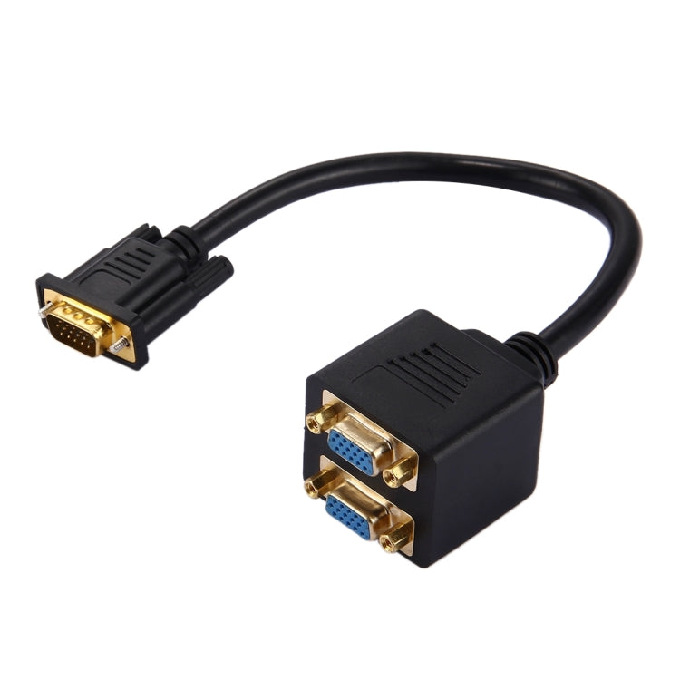 30cm VGA 公頭轉 2 VGA 母頭分配器線纜，VGA 公頭