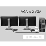 30cm VGA 公頭轉 2 VGA 母頭分配器線纜，VGA 公頭
