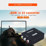 VK-126 迷你高清 HDMI 轉 AV/CVBS 視頻轉換器轉接器，HDMI 轉 AV/CVBS