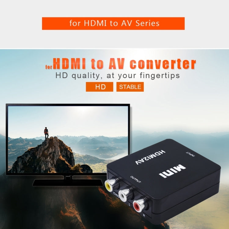 VK-126 迷你高清 HDMI 轉 AV/CVBS 視頻轉換器轉接器，HDMI 轉 AV/CVBS