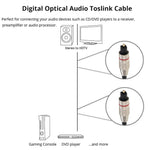 數位音頻光纖線 Toslink 公對公，外徑：5.0mm，長度：5m，5m