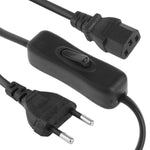 三插式交流電源線附304開關，長度：1.2m，歐規插頭附304開關，1.2m，美規插頭附304開關，1.2m