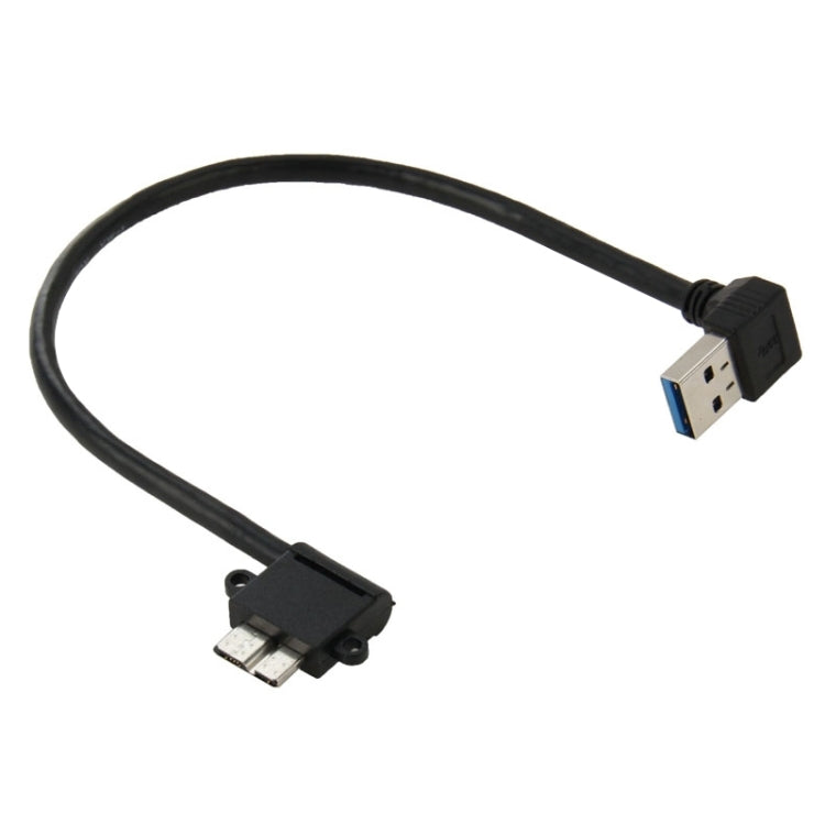 90 度 USB 3.0 轉 Micro 3.0 數據線，適用 Galaxy Note III / N9000，長度：26cm