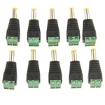 10 個綠色公頭 DC 5.5 x 2.1mm 電源連接器，5.5 x 2.1mm