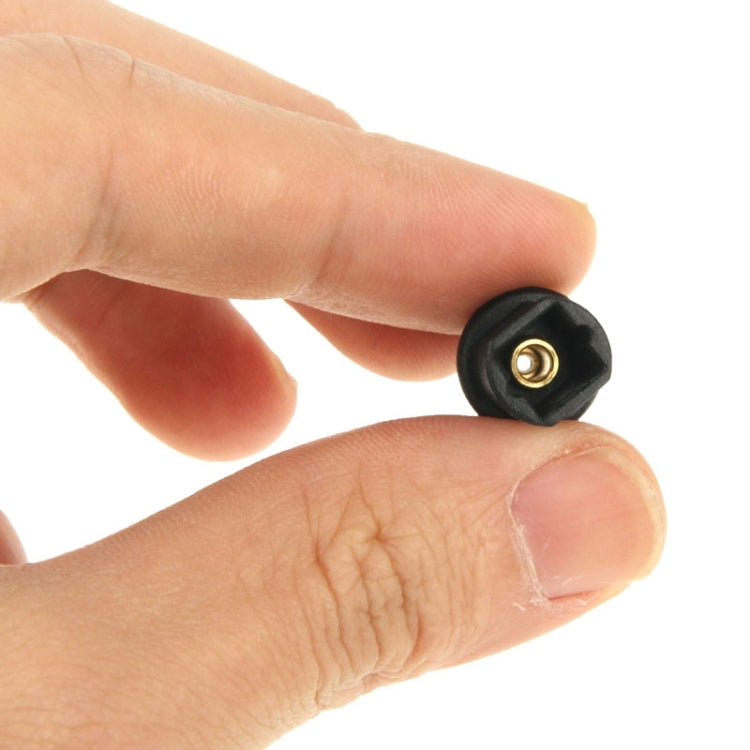 鍍金方形轉圓形 3.5mm 光纖轉接器，90 度數位音訊光纖