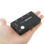 迷你 3x1 HD 1080P HDMI V1.3 選擇器附遙控器，適用於 HDTV／機上盒／DVD／投影機／DVR，1x3 HDMI V1.3