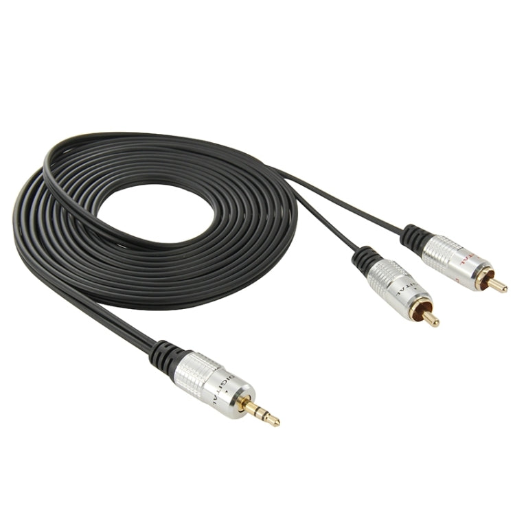 3.5mm 立體聲插頭轉 2 RCA 公頭音訊線，長度：3m，2 RCA，長度：3m