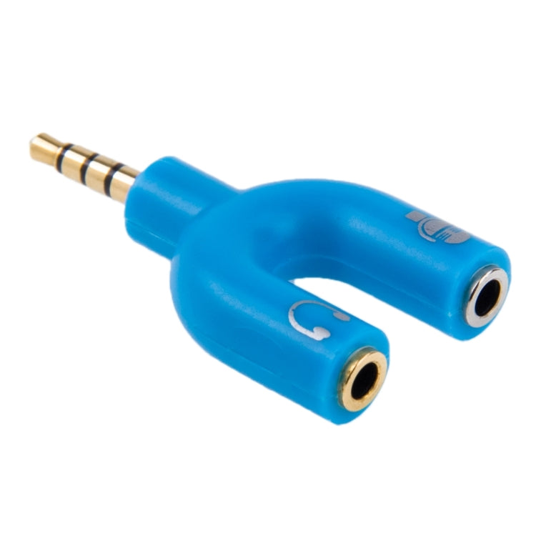 3.5mm 立體聲公頭轉 3.5mm 耳機及麥克風母頭分接器