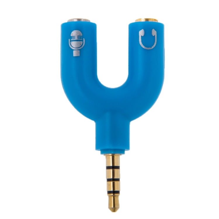 3.5mm 立體聲公頭轉 3.5mm 耳機及麥克風母頭分接器