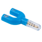 3.5mm 立體聲公頭轉 3.5mm 耳機及麥克風母頭分接器